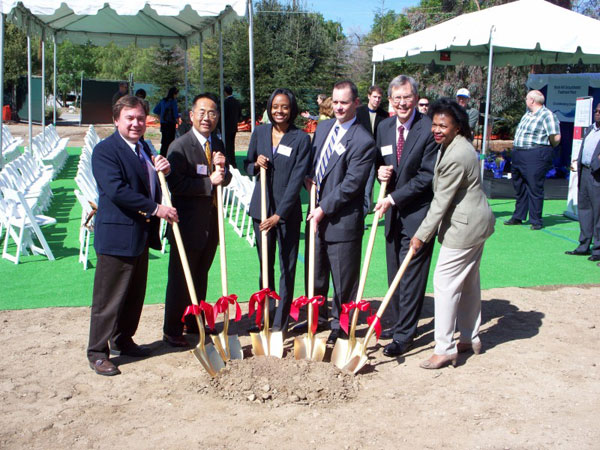 Shown digging in at the Monk Hill Groundwater Treatment Plant Groundbreaking Ceremony are ...
